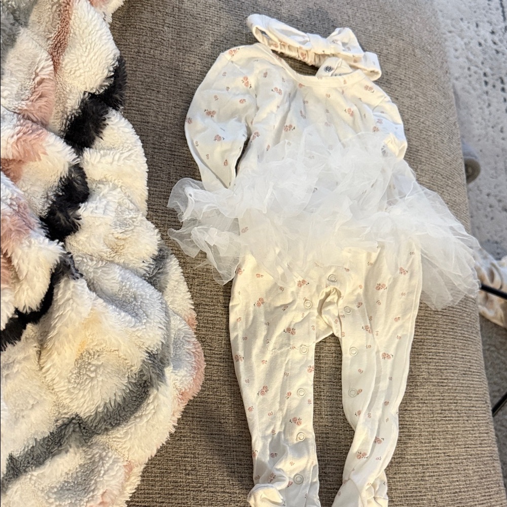 Adorable White Floral Kids One Piece